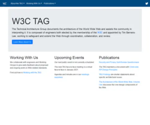 W3Ctag.com(W3C Technical Architecture Group) Screenshot