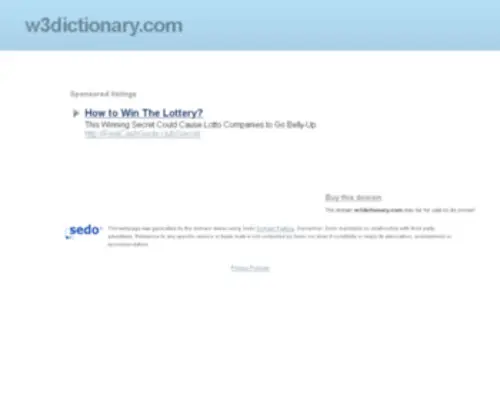 W3Dictionary.com(W3Dictionary) Screenshot