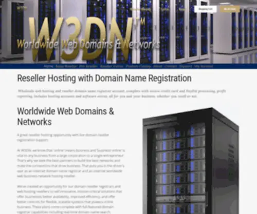 W3DN.com(Wholesale Worldwide Web Reseller Hosting Network) Screenshot