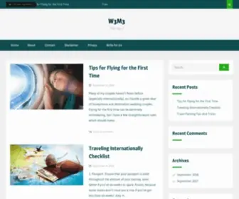 W3M3.com(Travel and Leisure Blog) Screenshot