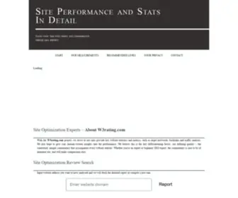 W3Rating.com(Detailed site optimization insights) Screenshot