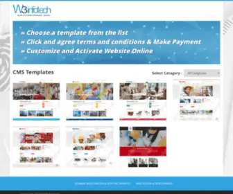 W3Tech.net(Customise Your Own Website) Screenshot