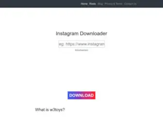 W3Toys.com(Instagram Video Downloader) Screenshot