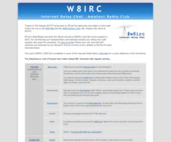 W8IRC.org(Internet Relay Chat Amateur Radio Club (IRC & Ham Radio)) Screenshot