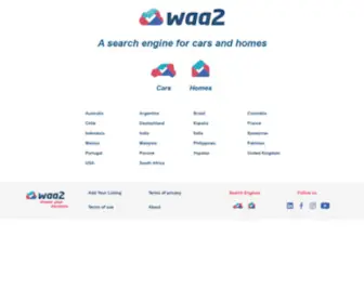 Waa2.ca(A Search Engine For Cars And Homes) Screenshot