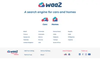 Waa2.co.za(A Search Engine For Cars And Homes) Screenshot