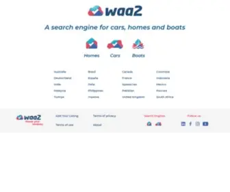 Waa2.com(A Search Engine For Cars) Screenshot