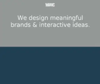 Waaac.co(WAAAC is an Israeli based brand & interactive design team) Screenshot