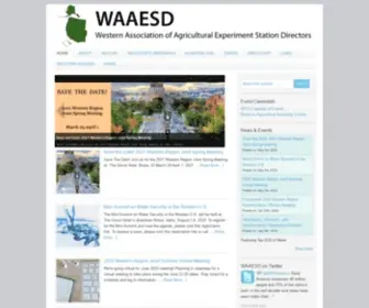 Waaesd.org(Western Association of Agricultural Experiment Directors) Screenshot