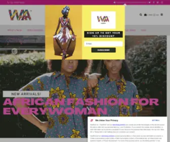 Waafashion.com(We Are Africa WAA Fashion) Screenshot