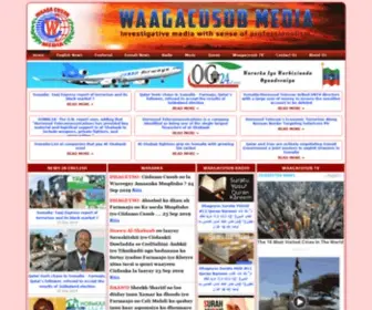 Waagacusub.com(Waagacusub is Investigative media with sense of professionalism) Screenshot