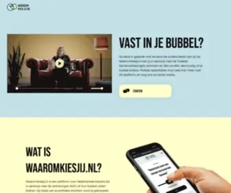 Waaromkiesjij.nl(Breek uit je bubbel en ga in discussie) Screenshot