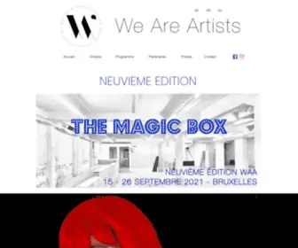 Waaweareartists.com(Accueil) Screenshot