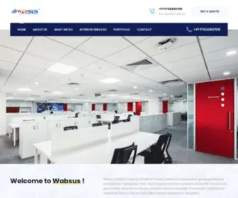 Wabsus.com(Office Interior designers in Bangalore) Screenshot
