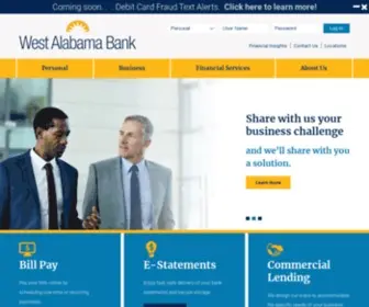 Wabt.com(West Alabama Bank and Trust) Screenshot