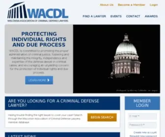 WaCDl.com(Wisconsin Association of Criminal Defense Lawyers) Screenshot