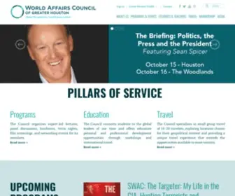 Wachouston.org(World Affairs Council of Greater Houston) Screenshot