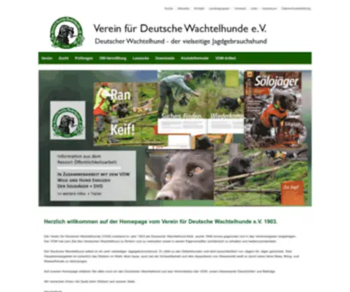 Wachtelhund.de(Verein für Deutsche Wachtelhunde) Screenshot