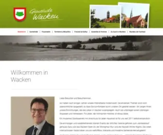 Wacken.de(Gemeinde Wacken in Schleswig) Screenshot