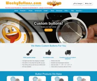 Wackybuttons.com(Make Buttons) Screenshot