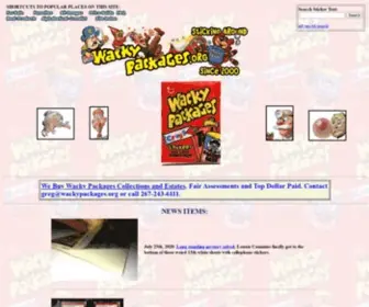 Wackypacks.com(The Wacky Packages Webpages) Screenshot