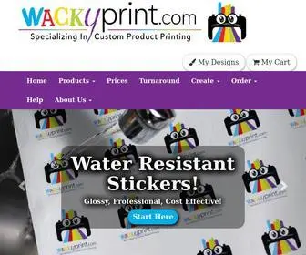 Wackyprint.com(Make Stickers) Screenshot