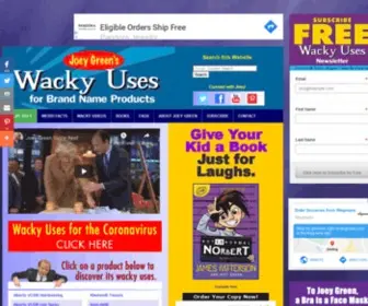 Wackyuses.com(Joey Green's Wacky Uses) Screenshot