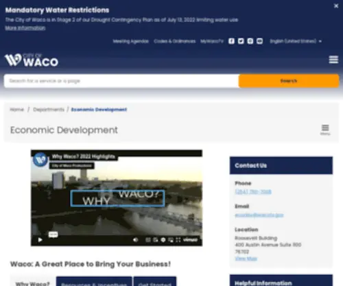 Wacodevelopment.com(Department) Screenshot