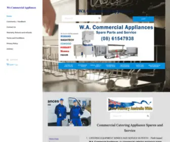 Wacommercialappliances.com(W.A) Screenshot