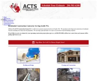 Waconstruction.com(We specialize in building site preparation and residential construction throughout Seattle) Screenshot