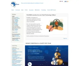 Wacren.net(West and Central African Research and Education Network) Screenshot