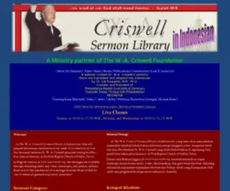 Wacriswell-Indo.org(W A Criswell Library) Screenshot