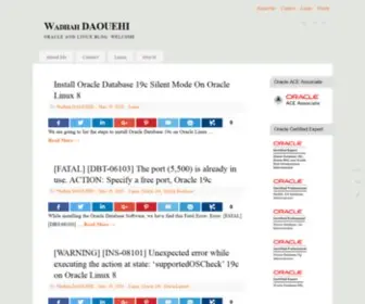 Wadhahdaouehi.tn(WAdhah daouehi Oralce database blog Oracle Linux MySQL) Screenshot