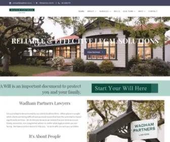 Wadham.co.nz(Lawyers Palmerston North) Screenshot