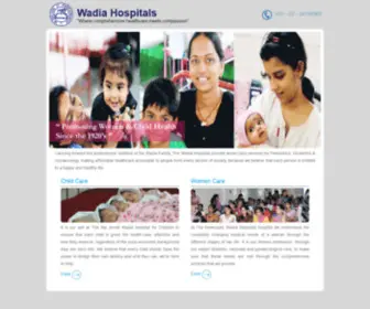 Wadiahospitals.org(Wadia Hospital) Screenshot