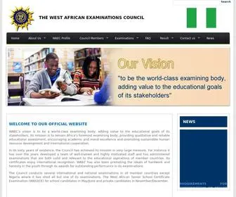 Waecnigeria.org(West Africa Examination Council Nigeria) Screenshot
