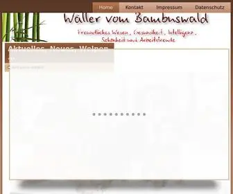 Waeller-Vom-Bambuswald.de(Willkommen auf den seiten unserer wällerzucht) Screenshot