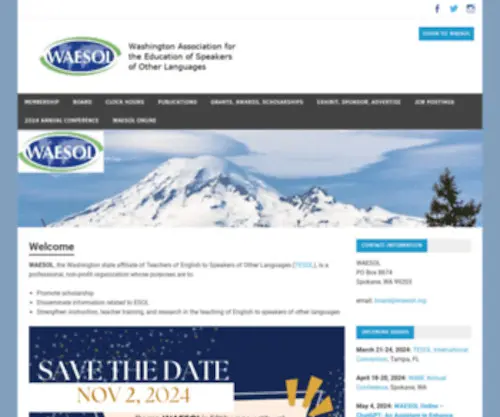 Waesol.org(Washington Association for the Education of Speakers of Other Languages) Screenshot