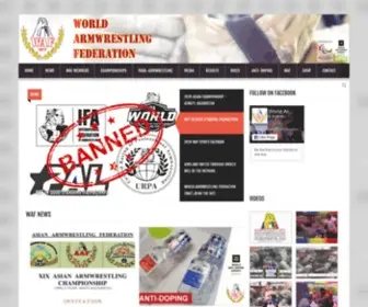 Waf-Armwrestling.com(WORLD ARMWRESTLING FEDERATION (WAF)) Screenshot