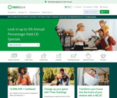 Wafd.com(Washington Federal) Screenshot