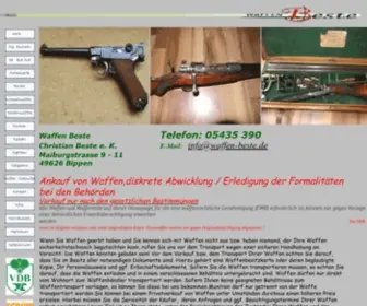 Waffen-Beste.de(Waffen Beste An und Verkauf von Waffen aller Art) Screenshot