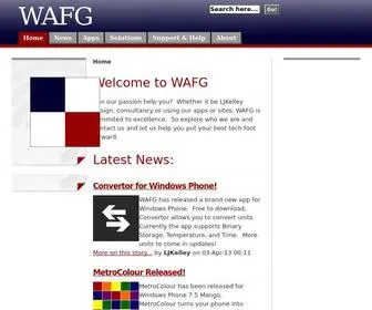 Wafg.net(WAFG focuses on internet development thru web design and apps for smartphones and tablets) Screenshot
