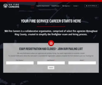 Wafirecareers.org(Firefighter Exam and Application) Screenshot