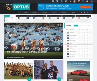 Wafl.com.au(West Australian Football League) Screenshot