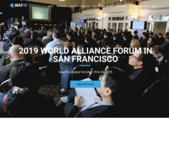 Wafsf.org(World Alliance Forum in San Francisco) Screenshot