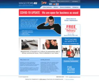 Wagestore4U.co.uk(Wagestore4U Payroll Stationery and Wealth Management) Screenshot