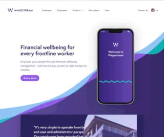 Wagestream.com(Building Financial Resilience for your Workforce) Screenshot