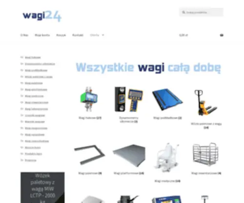 Wagi24.pl(Sklep z wagami czynny 24h na dobę a w nim) Screenshot