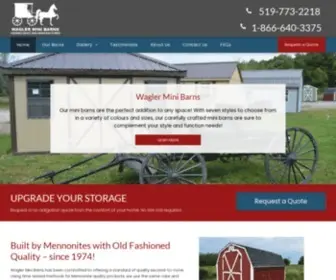 Waglermini-Barns.com(Wagler Mini Barns) Screenshot