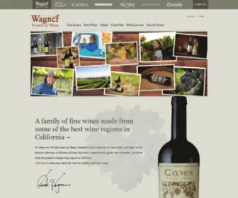 Wagnerfamilyofwine.com(Wagner Family of Wines) Screenshot